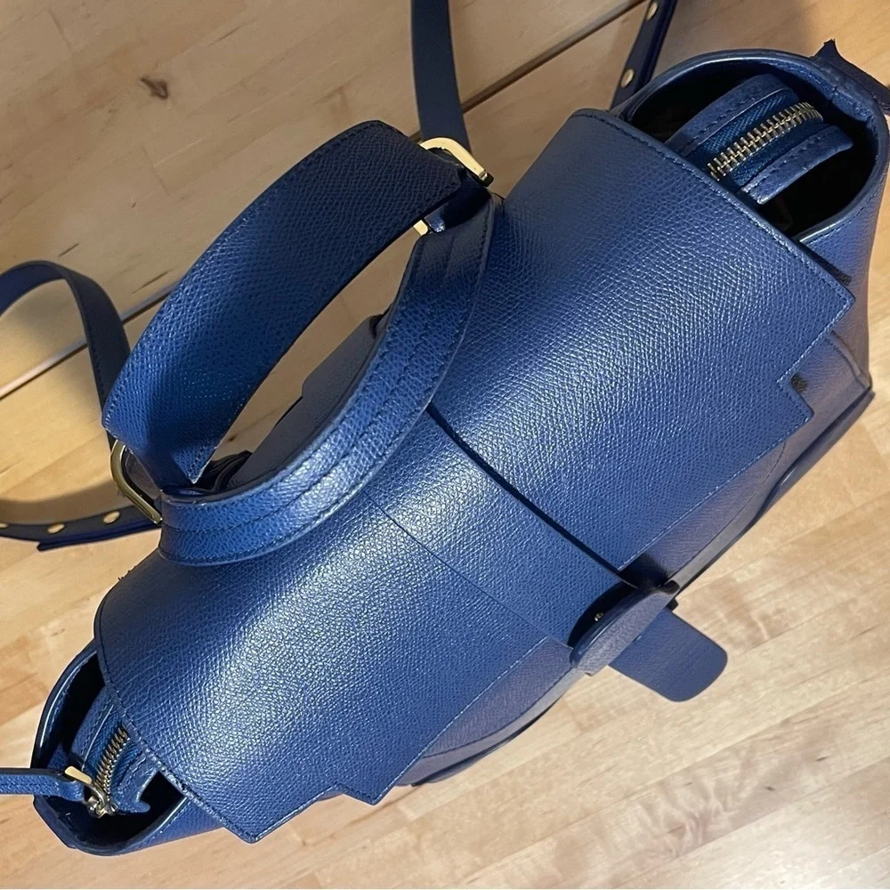 SENREVE Midi Maestra Marine Pebbled Italian Leather 4-Way Convertible Bag